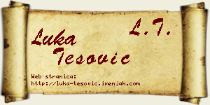Luka Tešović vizit kartica
